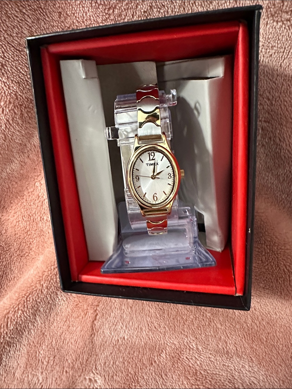 Timex Women's Two-Tone Oval Watch - Gold and Silver Bracelet